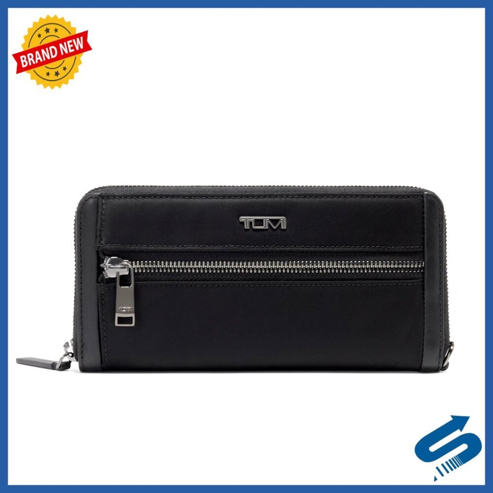 Unisex Zip Around Continental Wallet with 13 Compartments